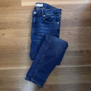 Topman Dark Blue Skinny Jeans